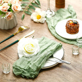 Lofaris 6 Pack Gauze Cheesecloth Boho Wedding Cloth Napkins